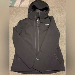 North face jacket, womens large, zip off hood, very thick and heavy